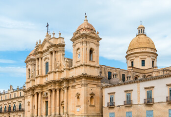 The Cathedral Basilica of San Nicolò is the most important Catholic place of worship in the city of Noto, province of Syracuse, Sicily, Italy