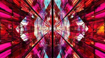 Abstract Colorful Architectural Design: A Digital Art Masterpiece