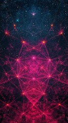 Abstract Pink Cosmic Network Design: A mesmerizing exploration of interconnectedness in the cosmos