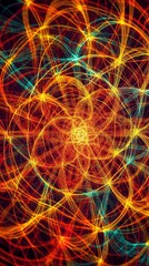 Abstract Spiral Network Design: A Colorful Fractal Art