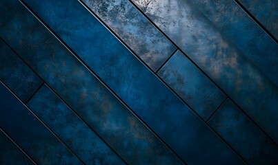Abstract dark blue diagonal planks background