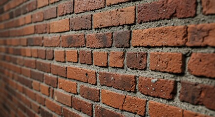 Obraz premium Rustic Red Brick Wall Texture Subtle Light. AI Generated