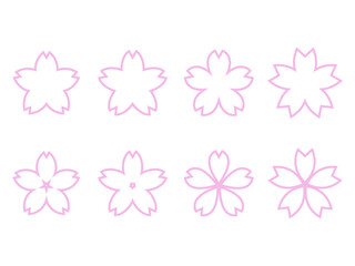 桜の花アイコンセット