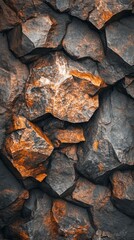 Awe-Inspiring Rocky Landscape Texture.  A breathtaking view of rugged rock formations, showcasing the raw beauty of nature's artistry.