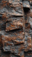 Stunning Close-up of Rugged Rock Formations, Capturing Nature's Raw Power