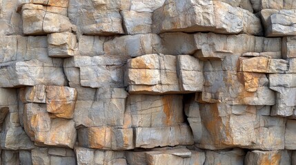 Stunning Gray and Brown Rock Face Texture - A Natural Stone Wall Background