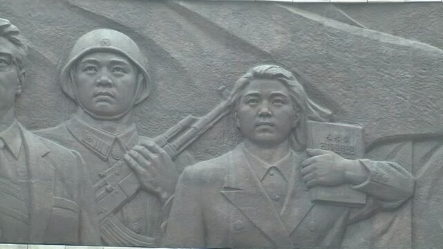 Monument to the foundation of the workers Party, Pyongyang, North Korea