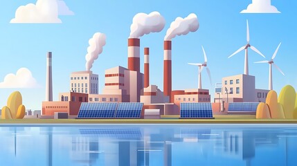 Industrial complex with sustainable energy integration