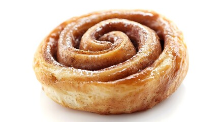 Cinnamon roll isolated on white background