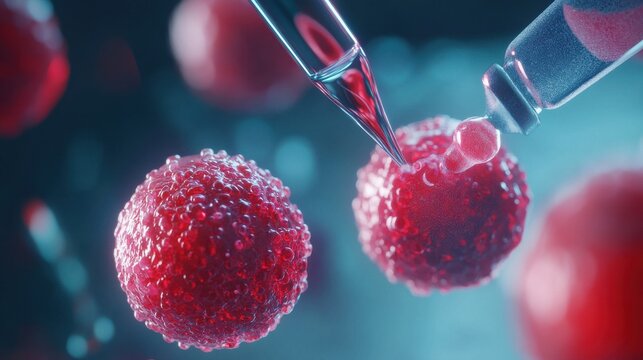 Researcher testing immunotherapy drugs in cell-based assays, immune response, cancer treatment