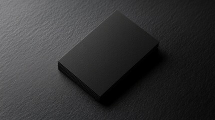 Business card on black background.