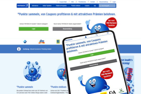 Payback loyalty program bonus system app on a mobile phone and website