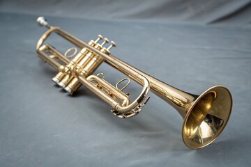 Naklejka premium trumpet isolated on black