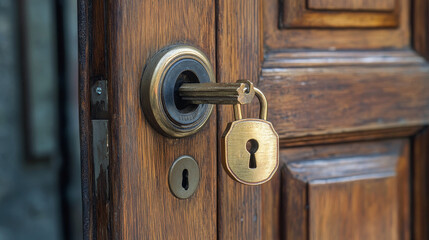 House door lock access equipment icon vector safety password privacy element with key and padlock protection security keyhole vector illustration.