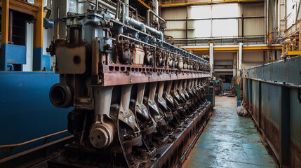 Overhaul engine maintenance service in workshop facility Generative AI