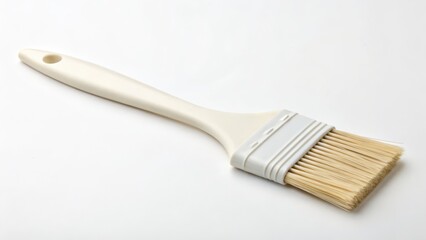 White-handled Pastry Brush on White Background