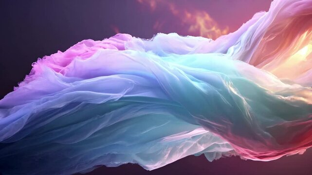 夢幻の色彩が織りなす、流れる雲 Flowing Clouds Woven with Dreamlike Colors