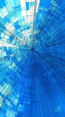 Fototapeta premium Abstract Blue Architectural Design: Futuristic Cityscapes