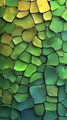 Stunning Green and Gold Stone Wall Pattern Design