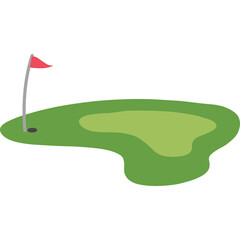 green golf course vector