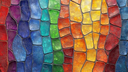 Stunning Colorful Mosaic Tiles - A Vibrant Architectural Design