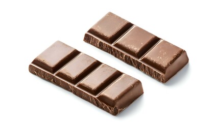 Two Chocolate Bars isolated on white background