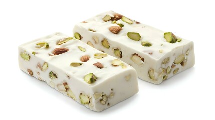 Nougat isolated on white background