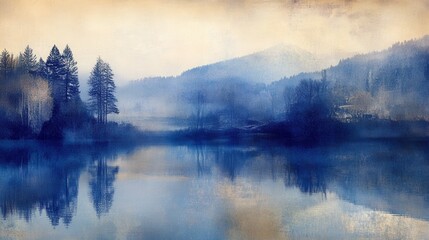 Serene Twilight Reflections Over Calm Waters