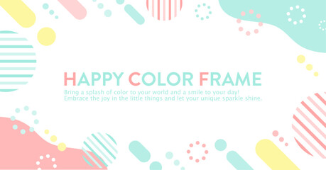 ポップな背景素材（フレーム　メンフィス　バナー　タイトル　見出し　セール） © onda