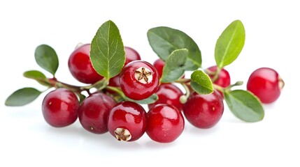 Cranberries isolated on white background