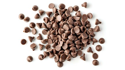 Chocolate Chips isolated on white background