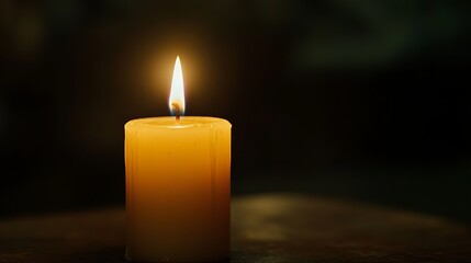 Aroma candle on a dark background used for relaxation.