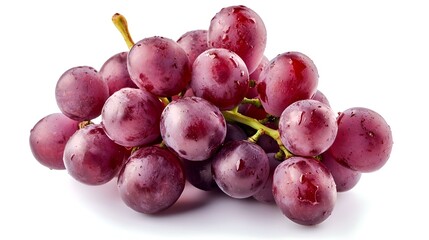 Red Grapes isolated on white background