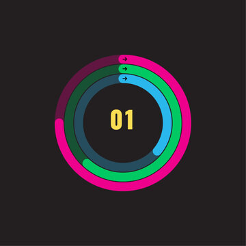 Round simple activity UI elemant design