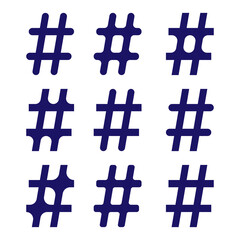 Fototapeta premium Different hashtag models