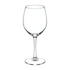 Empty wine glass, crystal clear, elegant and shiny. Perfect for wine tasting, restaurant, and bar settings.