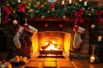 Christmas, tree Santa close, Christmas  gift
