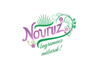 Nowruz greeting card. Iranian new year.