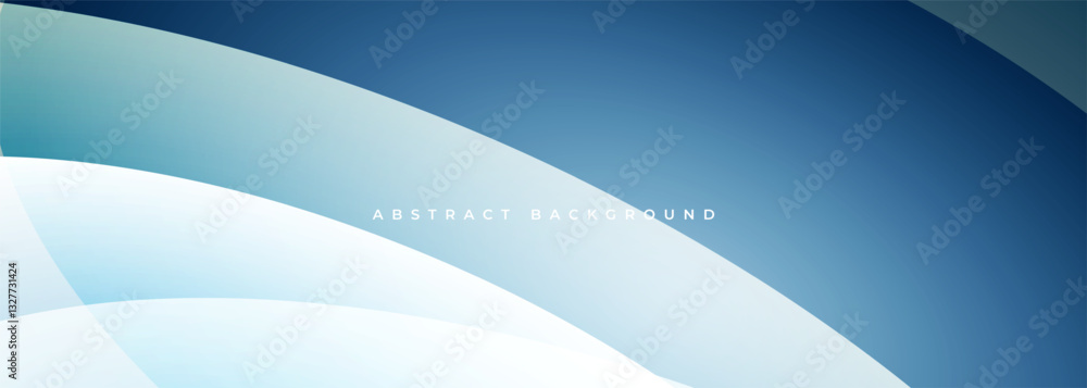 Poster abstract white and blue modern wide background with dynamic circle shapes. vector illustration