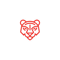 Elegant Simplicity Bengal Tiger  Line art logo
