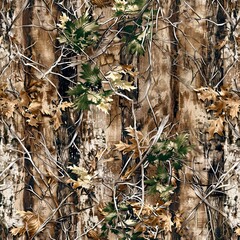 A seamless, geometric square-shaped pattern serves as an abstract military or hunting camouflage background