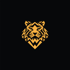 Contemporary Geometric Tiger Logo Design