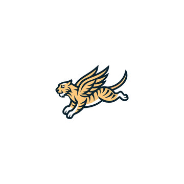 Dynamic Flying Tiger Logo Design