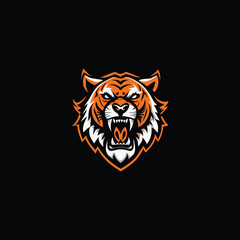 Obraz premium Fierce Alpha Tiger Logo Design