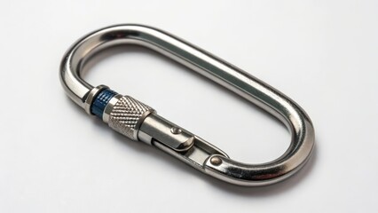 Oval Carabiner on White Background