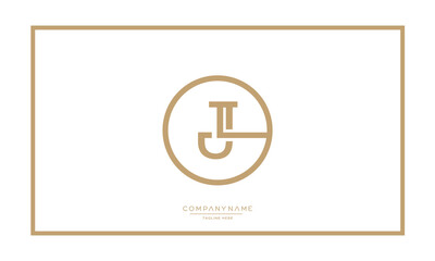 J or JJ Alphabet letters logo vector monogram
