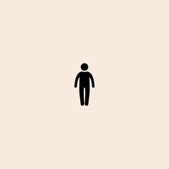 Man Web icon flat vector design. 