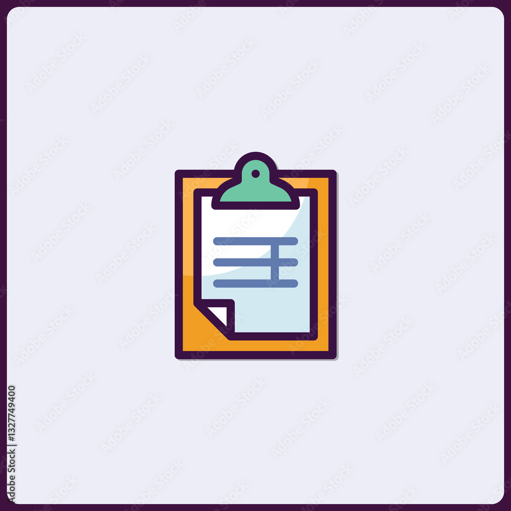 Aufkleber stylish clipboard with a document for to-do lists and project planning