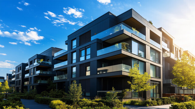 洗練されたデザインのモダンマンション