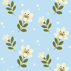 Seamless floral pattern. Background in small flowers for textiles, fabrics, cotton fabric, covers, wallpaper, print, gift wrapping, postcard, scrapbooking.
